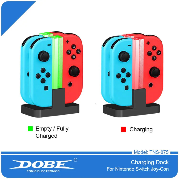 Suporte de carregador LED para Nintendo Switch 4 em 1