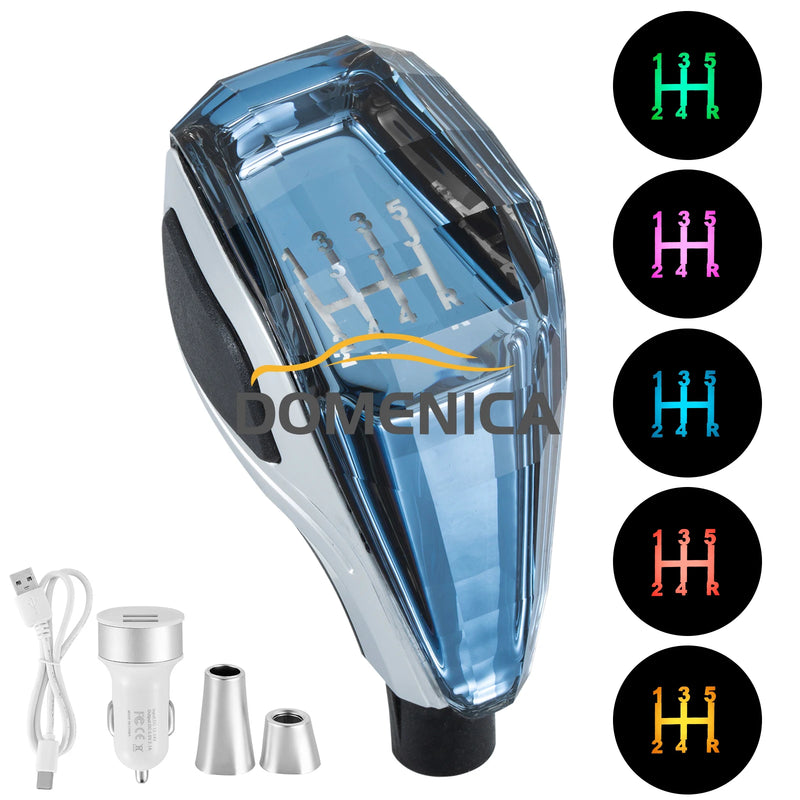 Crystal Gear Shift Knob para VW, Volkswagen, Audi, Toyota, 5, 6 Speed Lever, MT, AT, Acessórios do carro Universal, Interior Peças de Reposição