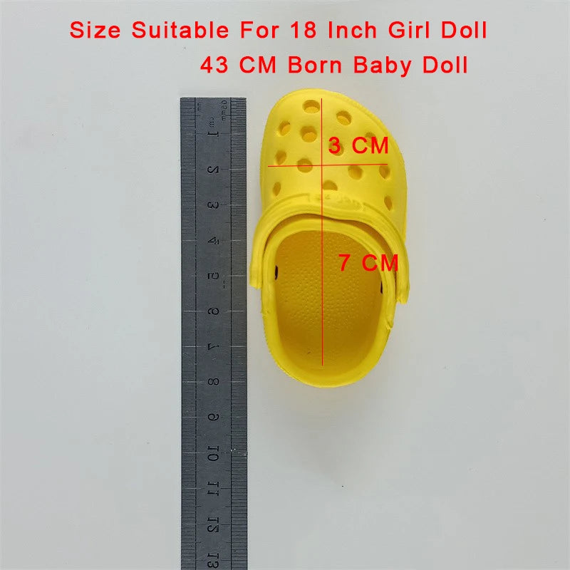 7 CM Boneca Sapatos Sandália Para 43 CM Born Baby Doll Roupas Acessórios 18 Polegada American Doll Girl's Toys Nossa Geração Presente