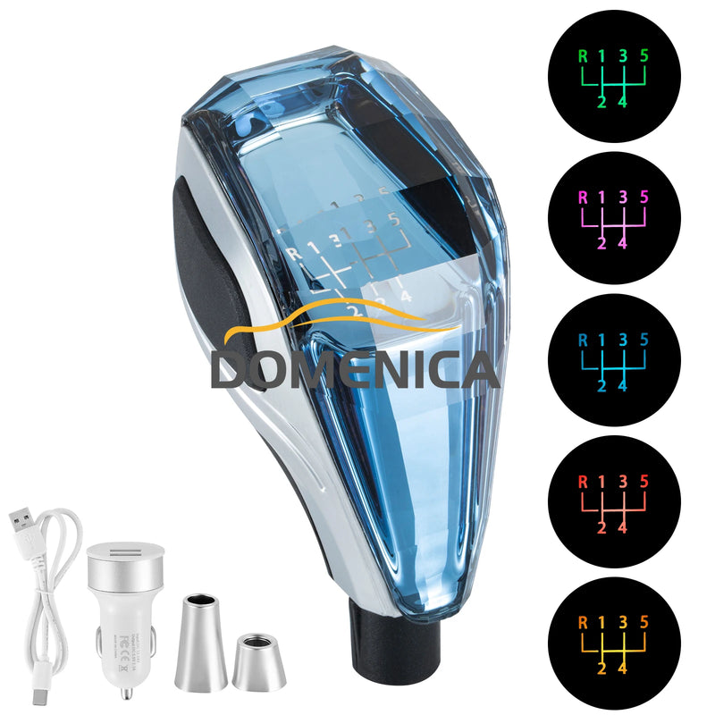 Crystal Gear Shift Knob para VW, Volkswagen, Audi, Toyota, 5, 6 Speed Lever, MT, AT, Acessórios do carro Universal, Interior Peças de Reposição